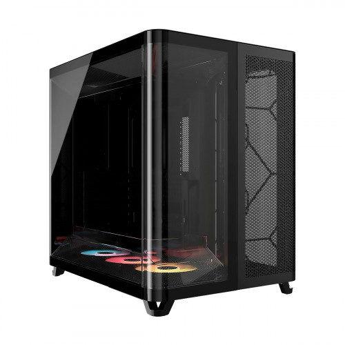 CASE CORSAIR ATX TRIPLE CAMARA ARGB AIR 5400 Tempered Glass 2USB3.2 HD-Audio Mid-Tower Black