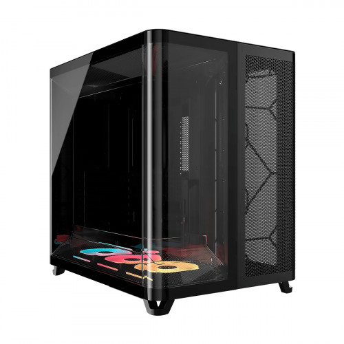 CASE CORSAIR ATX TRIPLE CAMARA AIR 5400 LX-R RGB iCUE LINK Tempered 2USB3.2 HD-Audio Mid-Tower Black