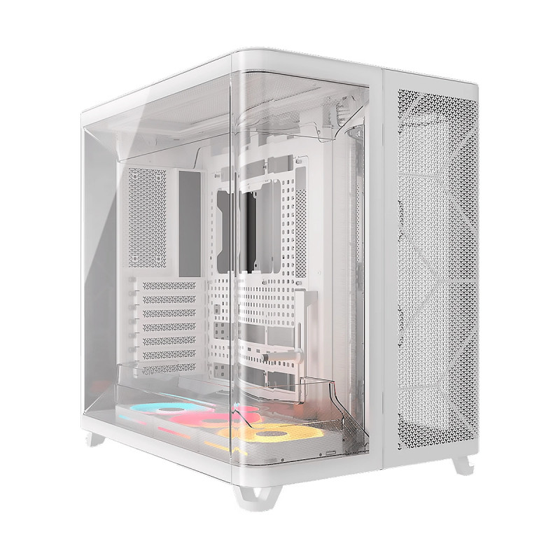 CASE CORSAIR ATX TRIPLE CAMARA AIR 5400 LX-R RGB iCUE LINK Tempered 2USB3.2 HD-Audio Mid-Tower White