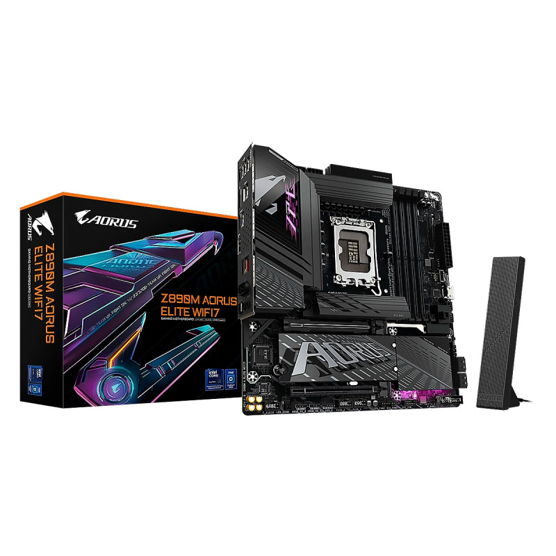 MBO GIGABYTE Z890M ELITE WF7 BT Intel Core Ultra LGA1851 DDR5-9200 HDMI DP USB4 3m.2 PCIe5.0 ATX