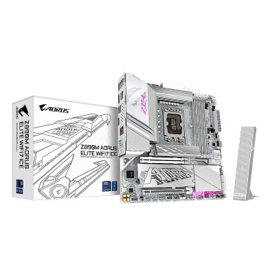 MBO GIGABYTE Z890M ELITE WF7 ICE Intel Core Ultra LGA1851 DDR5-9200 HDMI DP USB4 3m.2 PCIe5.0 ATX