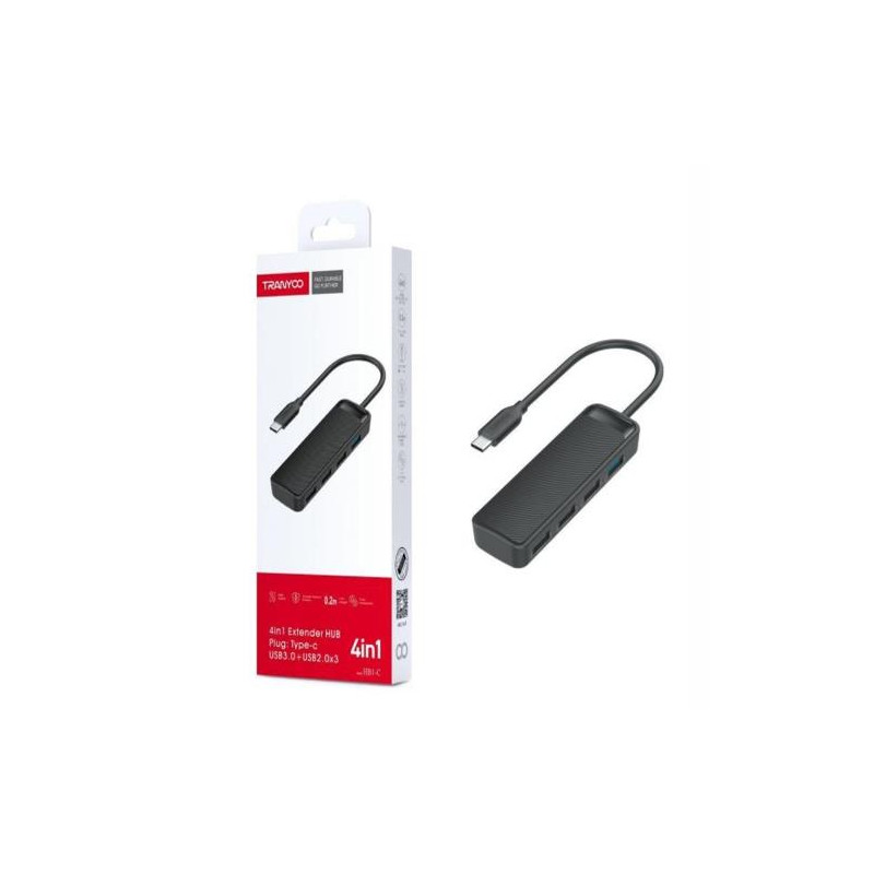 HUB Tranyoo Extensor USB 3.0 de 4 puertos HB 1-C