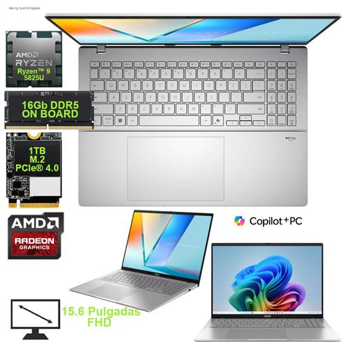 f-LAPTOP ASUS M3607H AMD R9-270 4.0GHZ ALM 1TB RAM 16GB DDR5(on board) 15.6 pulgadas- Laptop