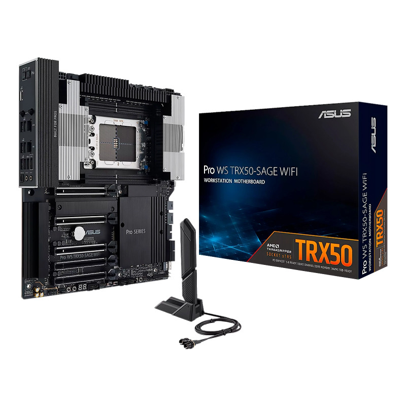 MBO ASUS Pro WS TRX50 SAGE WI-FI AMD sTR5 for Ryzen 4DDR5 3M.2 3PCI5.0 2PCIe4.0