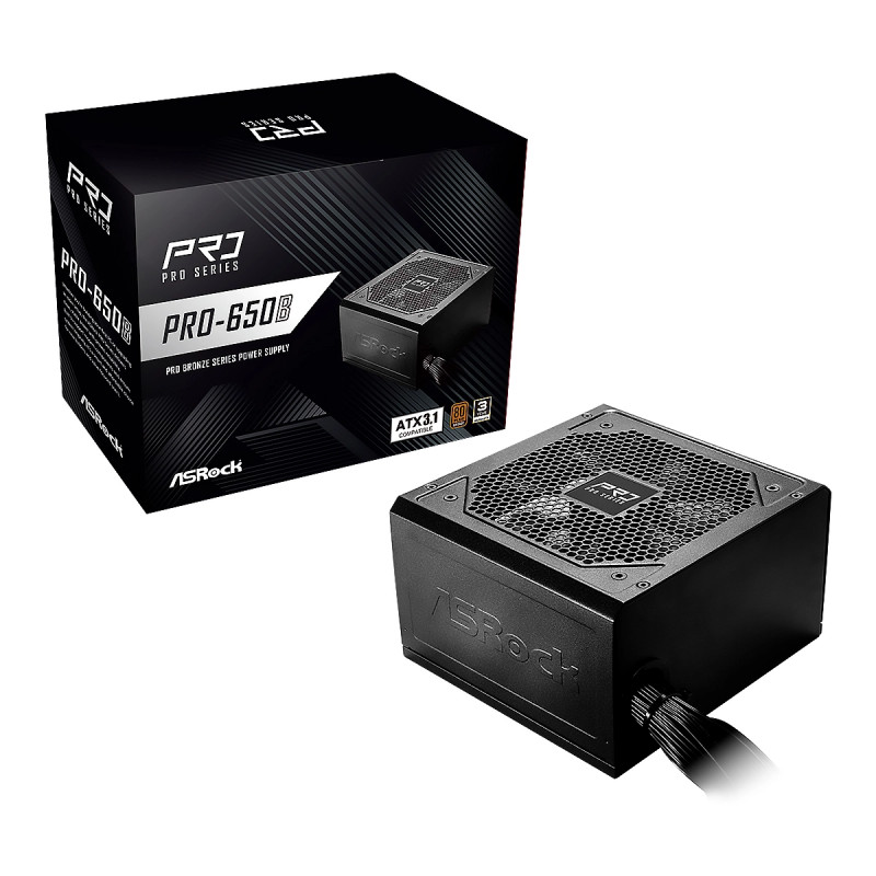 POWER SUPPLY ASROCK Pro Series 650W PRO-650B 80 Plus Bronze