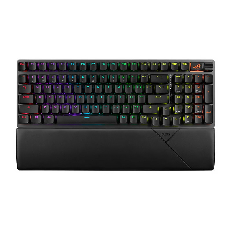 TECLADO ASUS Wireless ROG Strix Scope II 96 Teclas PBT Reposa Munecas Black 