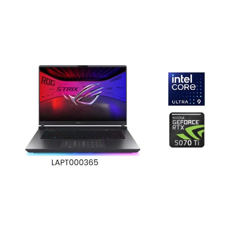 ASUS ROG STRIX G16 INTEL CORE ULTRA 9 275HX NVIDIA RTX 5070TI 12GB 32GB RAM 2TB SSD NVME M.2 16 PULGADAS 2.5K 240HZ