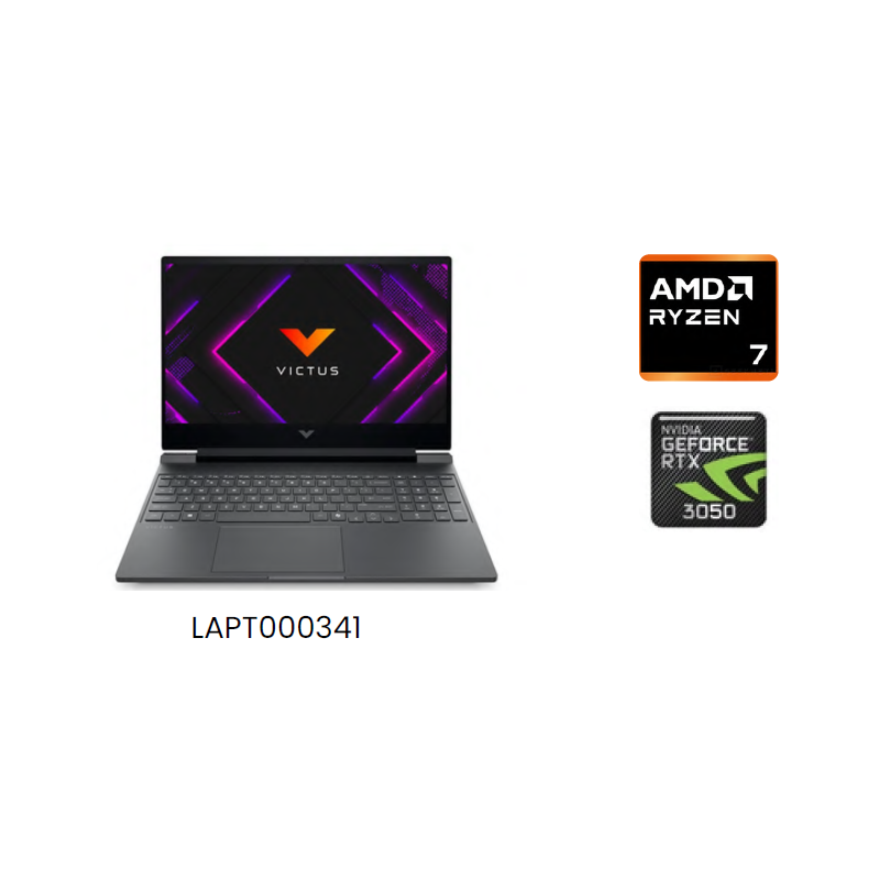 HP VICTUS 15 AMD RYZEN 7-7445HS NVIDIA RTX 3050 6GB 8GB RAM 512GB SSD NVME M.2 15.6 PULGADAS FHD 144HZ