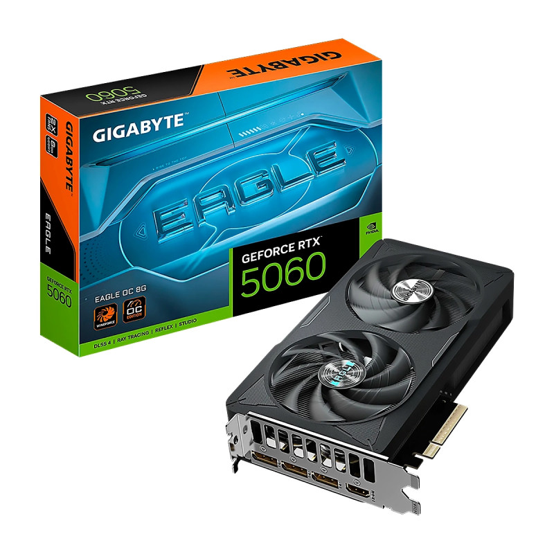VIDEO GIGABYTE GeForce RTX-5060 EAGLE OC 8GB GDDR7 128Bit HDMI 3DP 2Vent. PCIex5.0