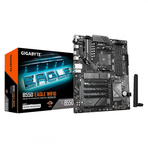 MBO GIGABYTE B550 EAGLE WIFI6 AMD AM4 RYZEN 5000 4DDR4 BT HDMI M.2 USB-C PCIE4.0 ATX