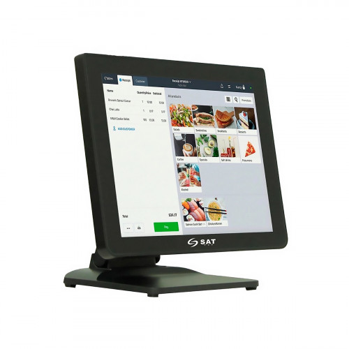 POS SYSTEM SAT AIO TOUCH Intel i5 8GB 256GB 15Inch SWifi BT VGA USB Black