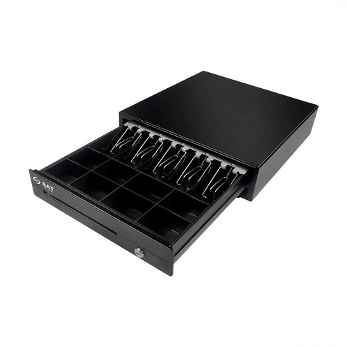 CAJA DE DINERO METALICA SAT-119X XCOM-BILLETES 5COM-MONEDAS NEGRA