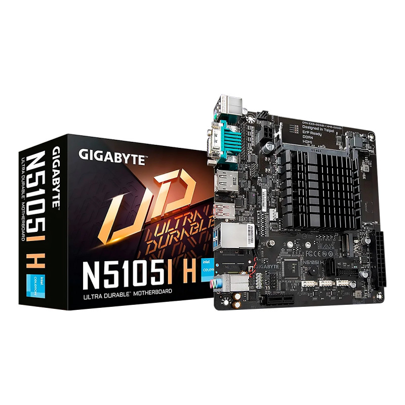 MBO GIGABYTE N5105I-H Intel Celeron N5105 2DDR4 D-Sub HDMI DP m.2 Mini-ITX