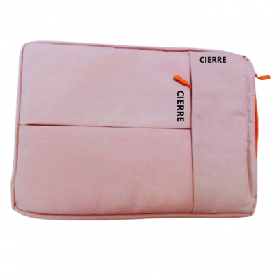 Estuche para laptop 14" Bolsillo combinado 2 cierres rosa