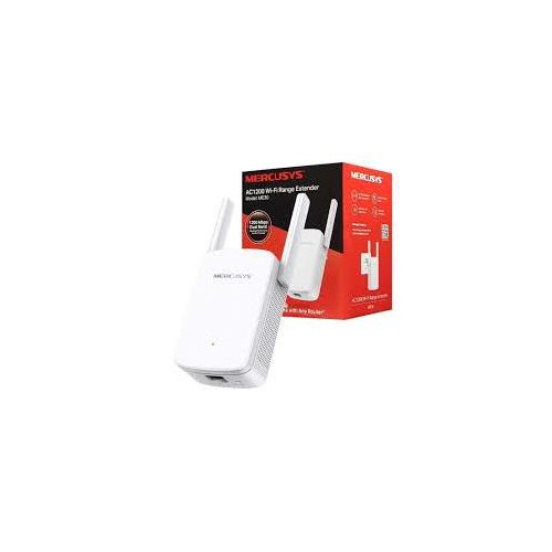 EXTENSOR DE RED MERCUSYS ME30 WI-FI AC1200 DUAL BAND 1X RJ45 100MB-S WHITE