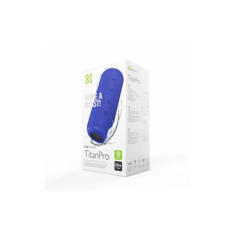 Parlante KX Spkr TWSWlsBT KBS300BL 16W IPX7 TWS 20hrs Blue