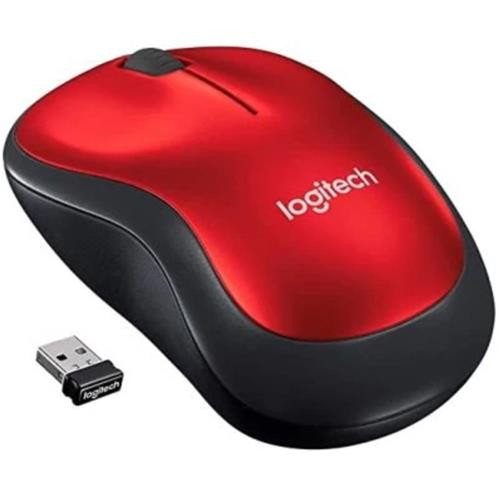MOUSE LOGITECH  WIRELESS M185 RED