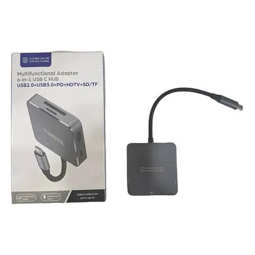 HUB Multifuncional adapter 6-in-1 USB C HUB