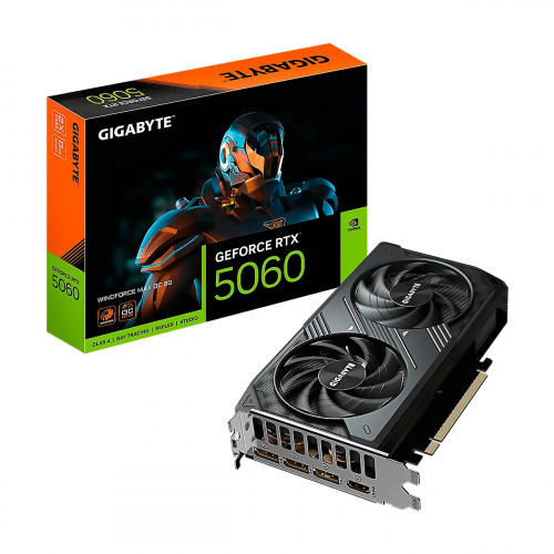VIDEO GIGABYTE GeForce RTX-5060 WINDFORCE MAX OC 8GB GDDR7 128Bit HDMI 3DP 2Vent. PCIex5.0