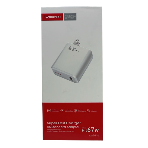 CARGADOR TRANYOO T-US2 67W PUNTA USB
