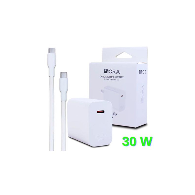 CARGADOR 1HORA 30W PUNTA C A C