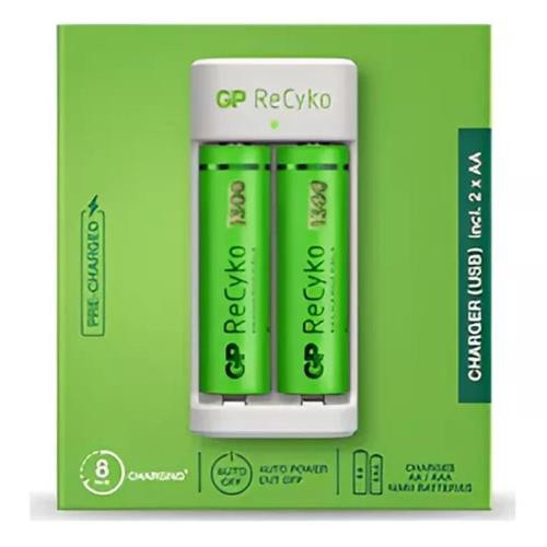 CARGADOR DE PILAS AA/AAA X2 +2 AA-1300 MAH RECYKO
