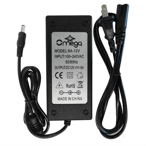 Adaptador Fijo 12v 6amp Elect Omega