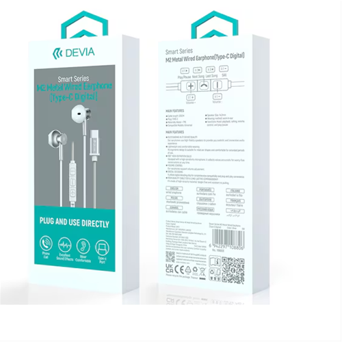 Auriculares con cable metálicos Smart Series M2 (tipo C digital)