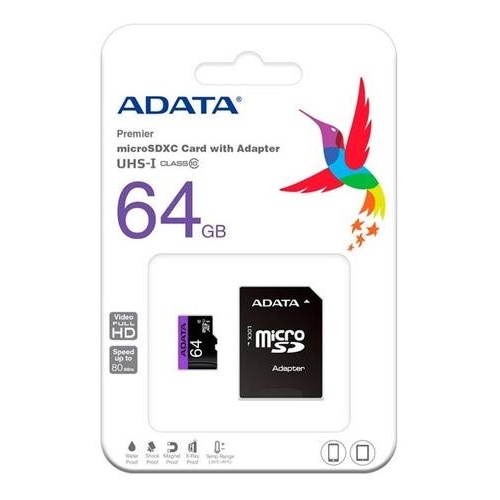 Tarjeta Memoria Micro Sd Adata 64 Gb Clase 10