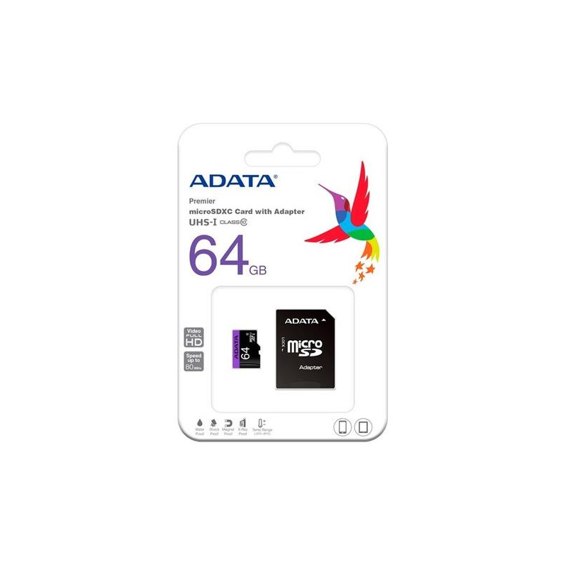 Tarjeta Memoria Micro Sd Adata 64 Gb Clase 10