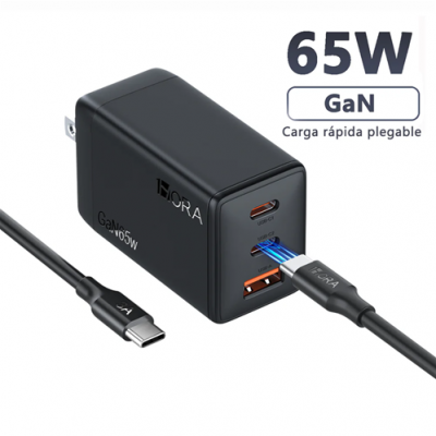 CARGADOR 1HORA Gar322 (punta C USB) 65W