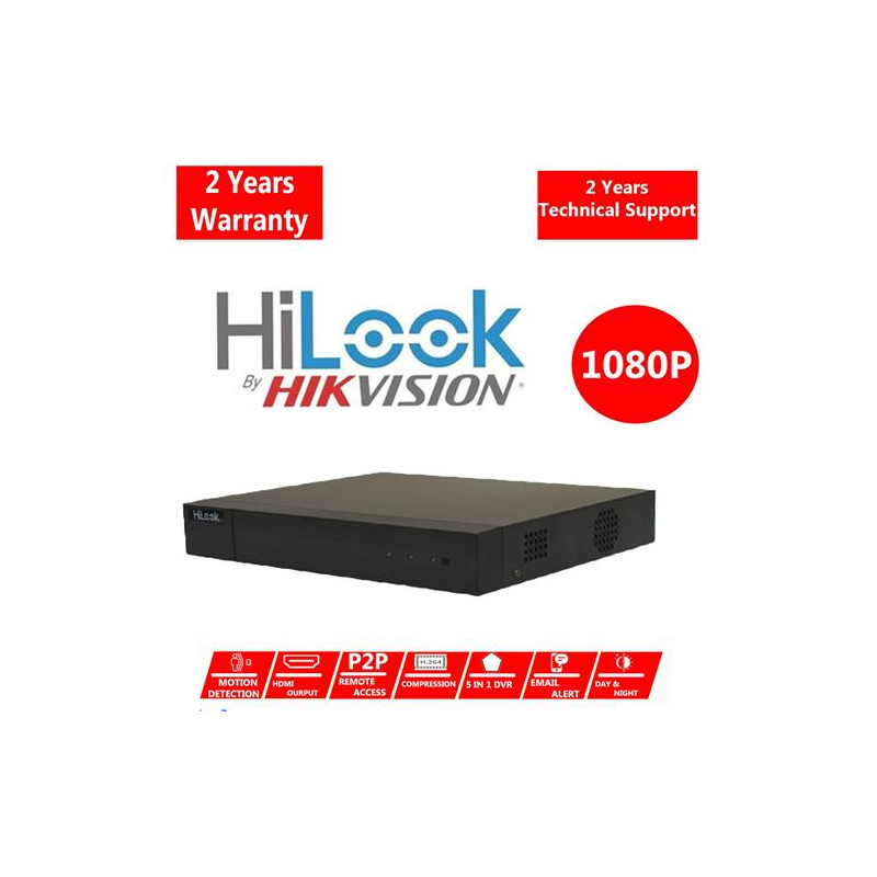 DVR 16 CANALES 1080P FULL HD MOTION DETECTION 2.0 HILOOK