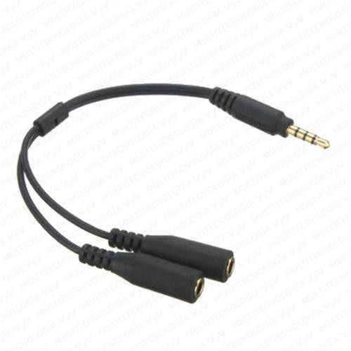 Cable En Y 3.5 Trip A 2 Jack 3.5m 30cm Mic/Aud T/Cordon