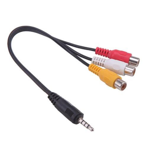 Cable 3.5mm tripolar macho a 3RCA hembra 30 cm