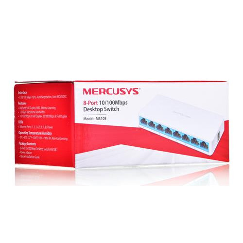 SWITCH MERCUSYS MS108 8PORT 10/100Mbps 2