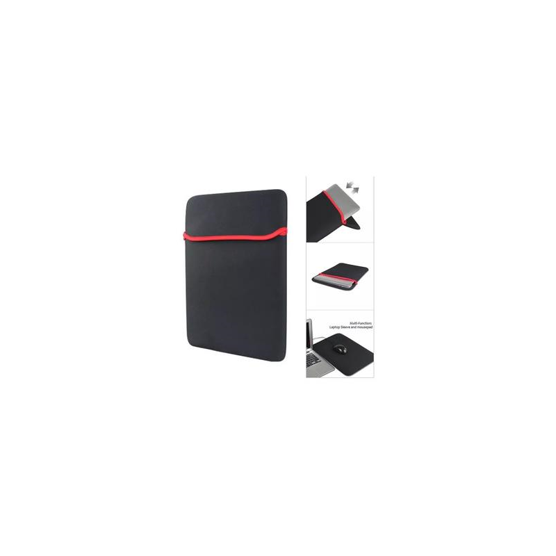 Estuche laptop 15.6'' sencillo filos rojos