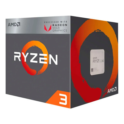 PROC. AMD AM4 RYZEN 3 3200G 3.6GHZ 4 CORE 4 HILOS 4MB CACHE 65W 12NM GRAFICOS VEGA 8 BOX
