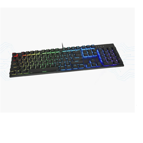 TECLADO EVIL PC KB-772EG  GAMER CON CABLE LUMINOSO
