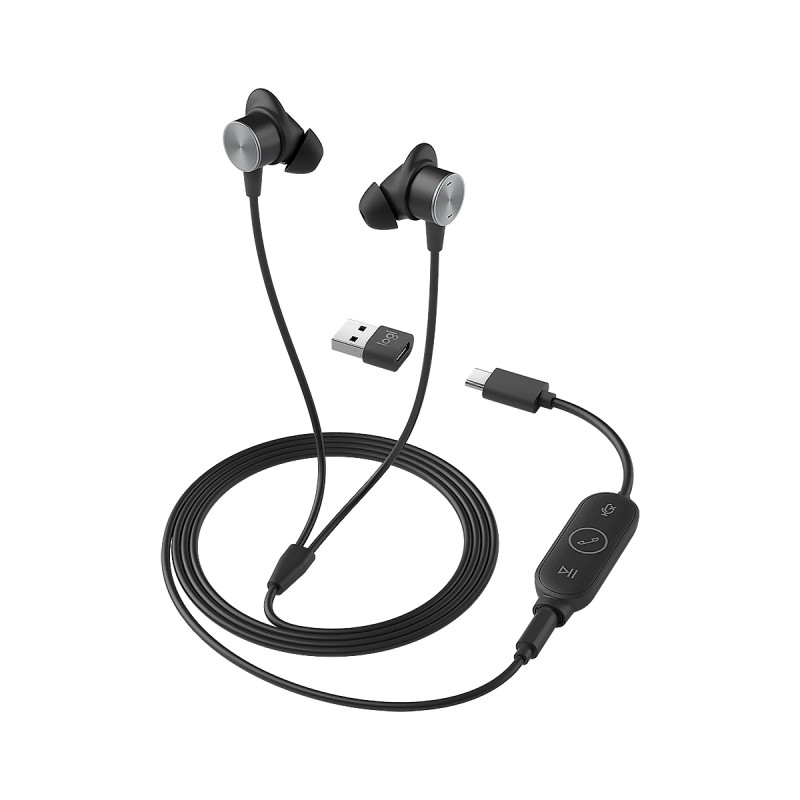 AUDIFONO LOGITECH Zone WIRED WITH Noise Cancelling Grafito