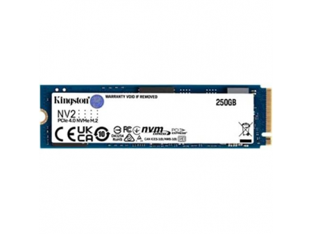 SDD Kingston NV2 250G M.2 2280Disco SSD tipo NVMe Interno PCIe 4.0 Gen 4x4 Hasta 3000 MBs
