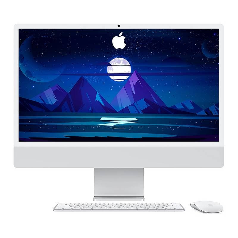 COP. APPLE iMAC AIO M4 10C-CPU 10C-GPU-16C-NEUT- 24GB RAM 1TB-SSD 24Inch BT WIFI CAM. IOS Silver - Imagen 1